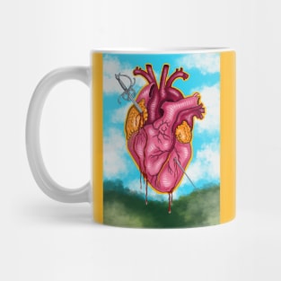 Heart Attack Digital Painting Mug